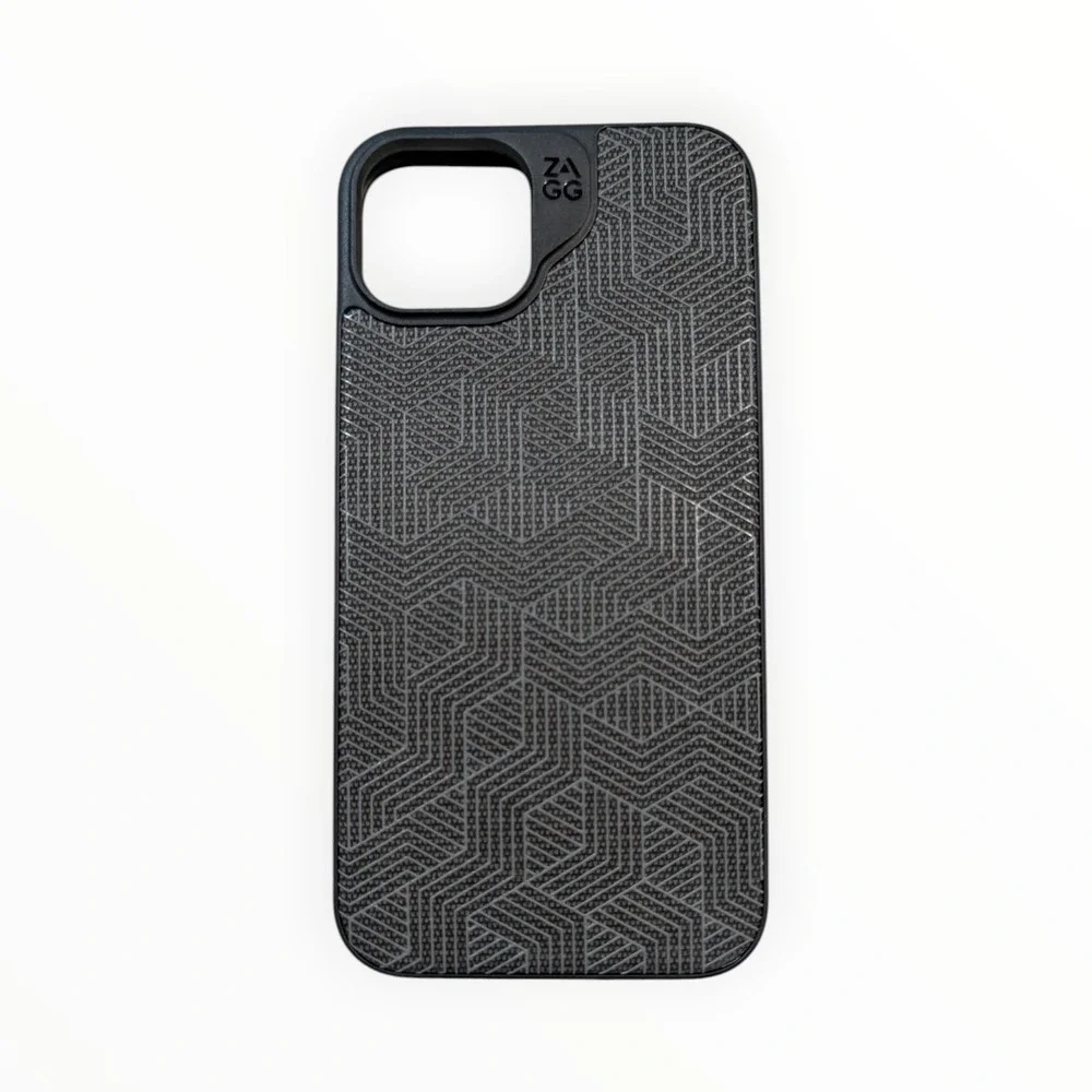 O8-O ZAGG London Snap Series Case for Apple iPhone 15 Plus/14 Plus -‎ Black Geo